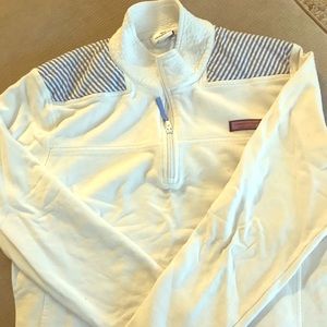 Vineyard Vines White and Blue Shep Shirt